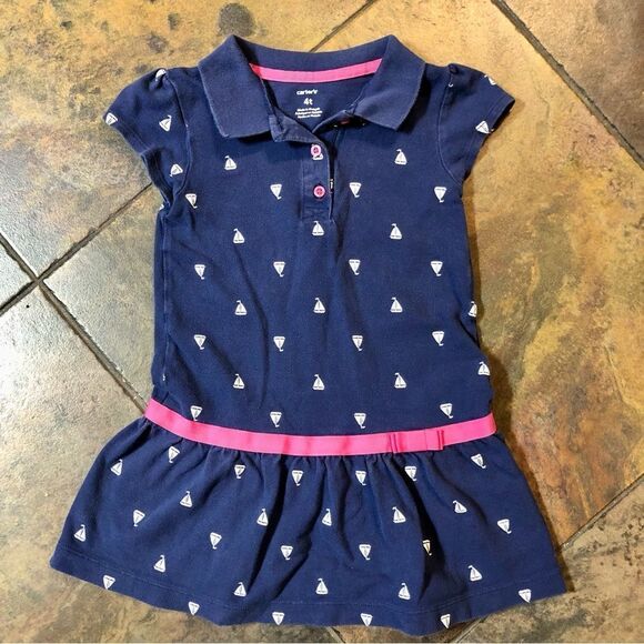 Girl’s 4T Nautical Sailboat Blue Dress from Carter’s - Picture 1 of 9